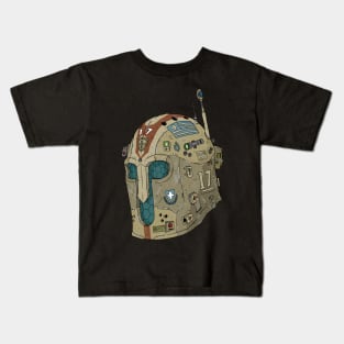 a sci fi Hellenic Greek army helmet. Kids T-Shirt